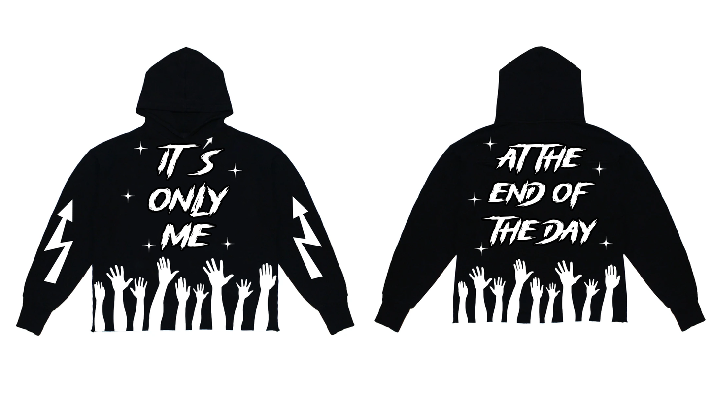 I'ts Only Me Black Hoodie